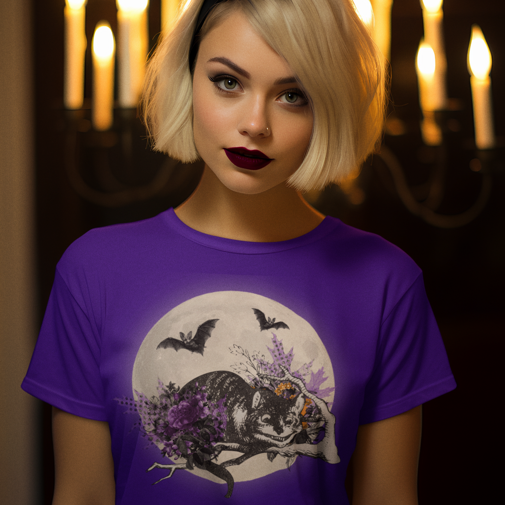 Halloween Cheshire Cat | Unisex | Heavy Cotton | T-Shirt | Alice in Wonderland | Gift