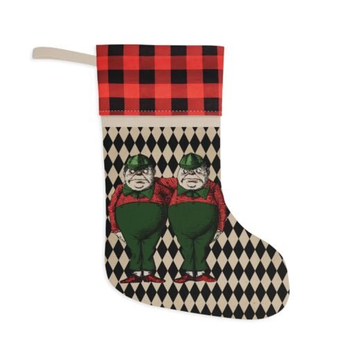 Tweedle Dee & Tweedle Dum Christmas Stocking | Classic Alice in Wonderland | Holiday Decor